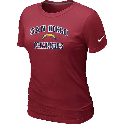 Nike Los Angeles Chargers Women's Heart & Soul NFL T-Shirt - Red